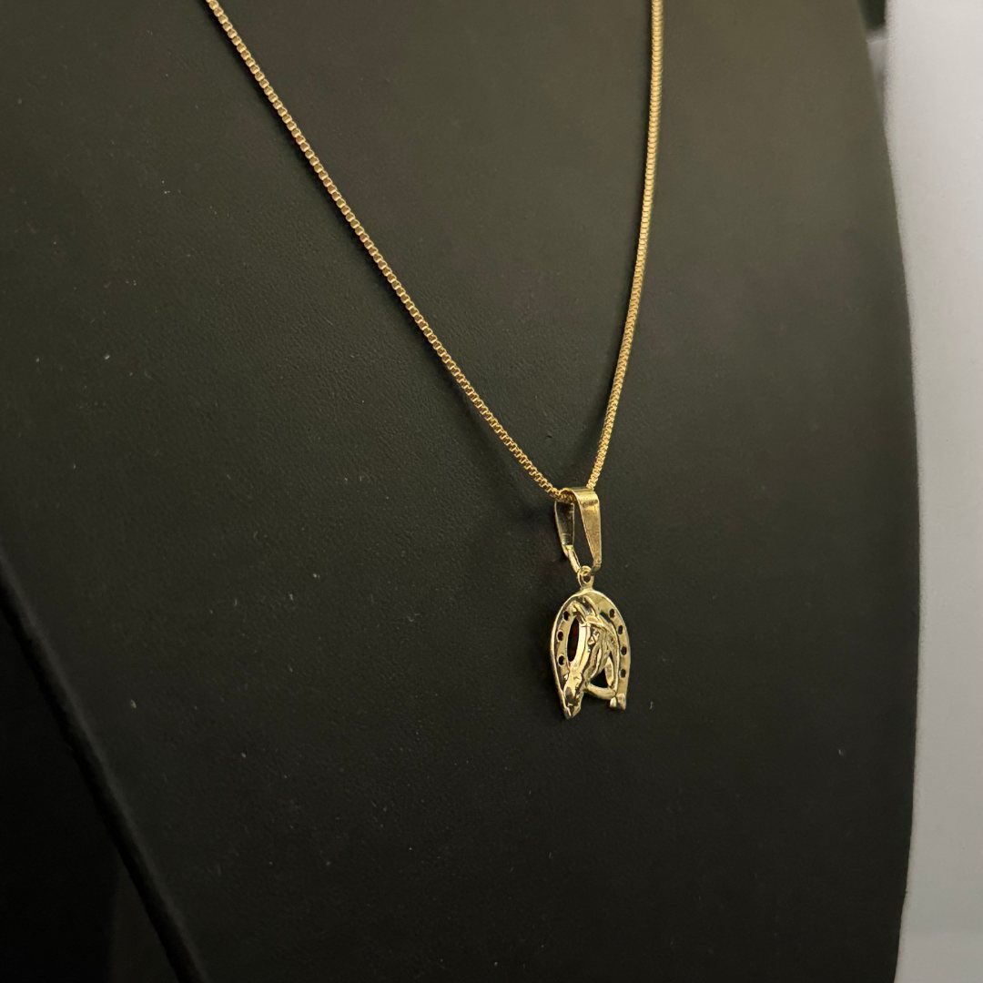 Corrente Rabo de Rato 1mm + Pingente da sua Escolha (Banhado a Ouro 18k)