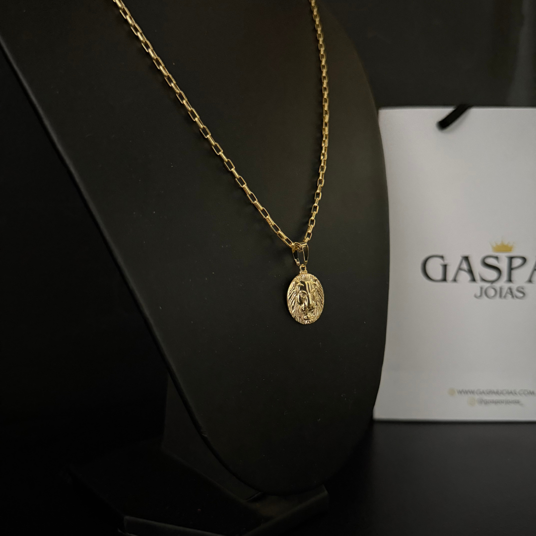 Corrente Tijolinho 2mm + Pingente da sua Escolha (Banhado a Ouro 18k)