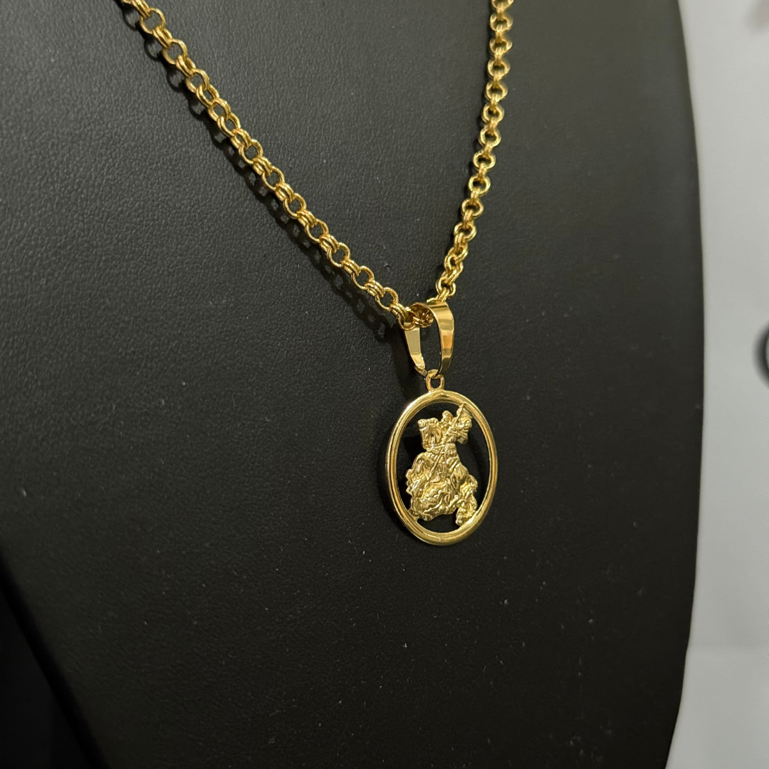 Corrente Elo Português 2mm + Pingente da sua Escolha (Banhado a Ouro 18k)