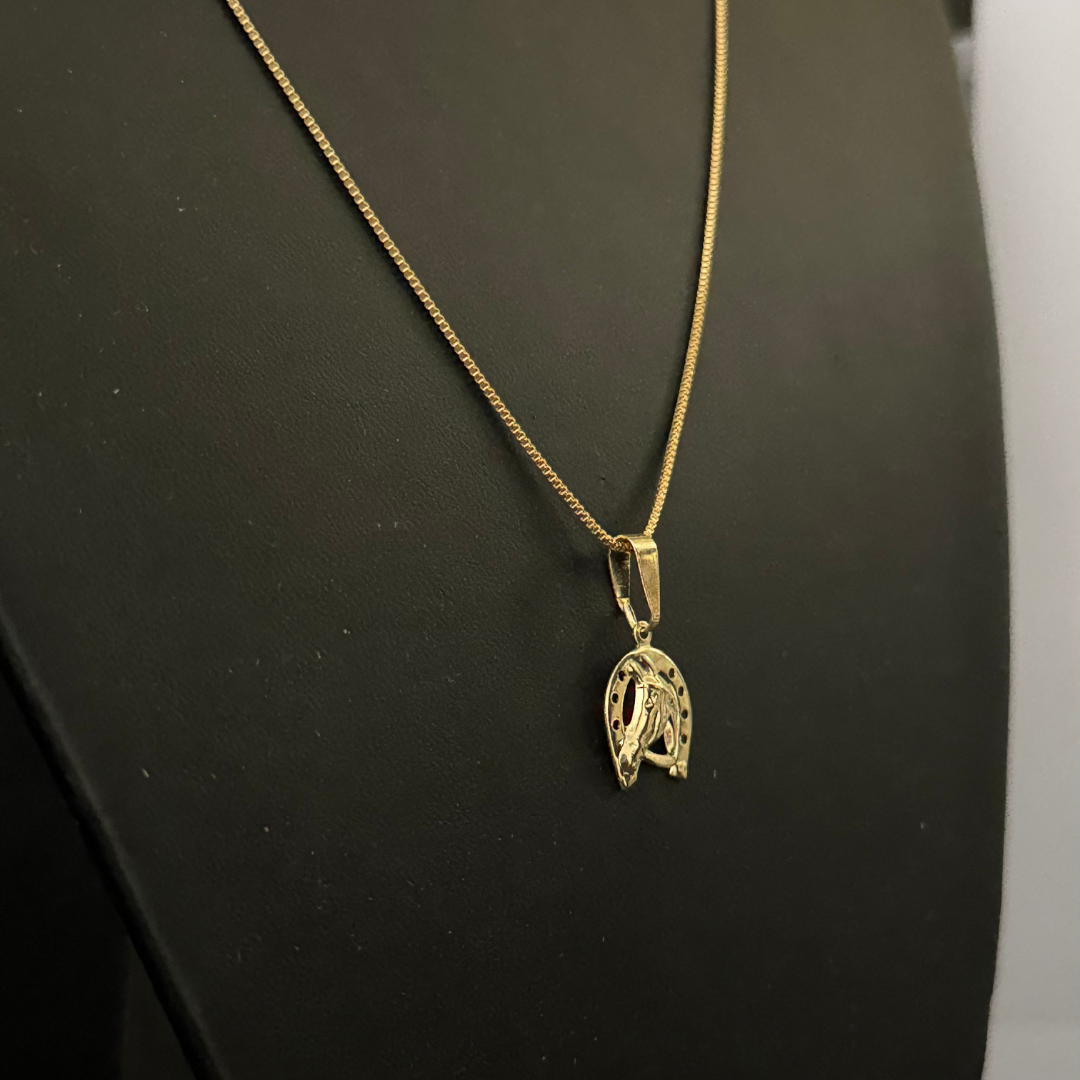 Corrente Veneziana 1mm + Pingente da sua Escolha (Banhado a Ouro 18k)