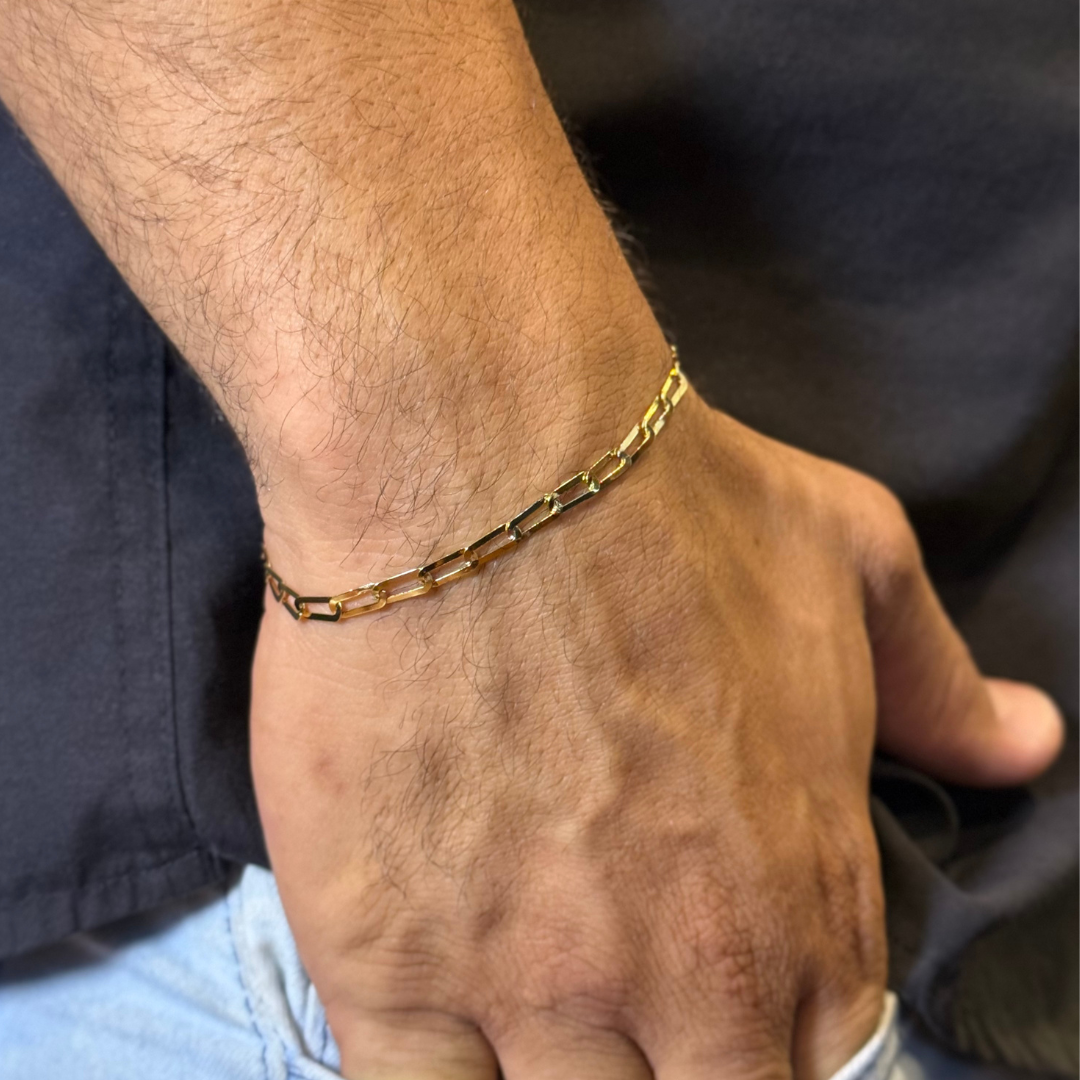 Kit Corrente e Pulseira Long 2mm + Pingente Cavalo- Moeda Antiga Italiana + Verniz + Banho de 10 Millessimos Ouro