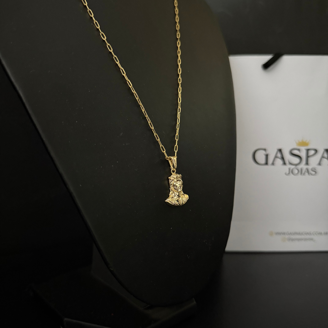 Corrente Cartier Boleada 2mm + Pingente da sua Escolha (Banhado a Ouro 18k)