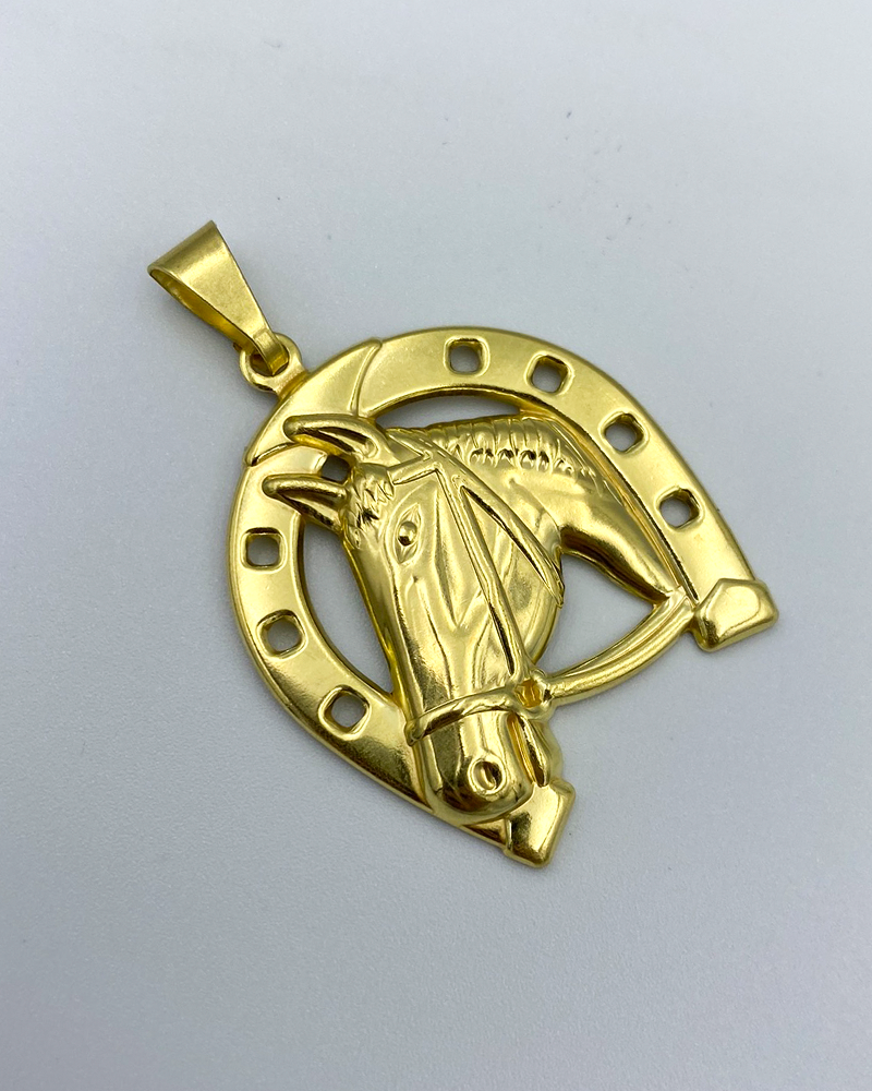 PINGENTE FERRADURA GRANDE - 4x3,3cm - MOEDA ANTIGA