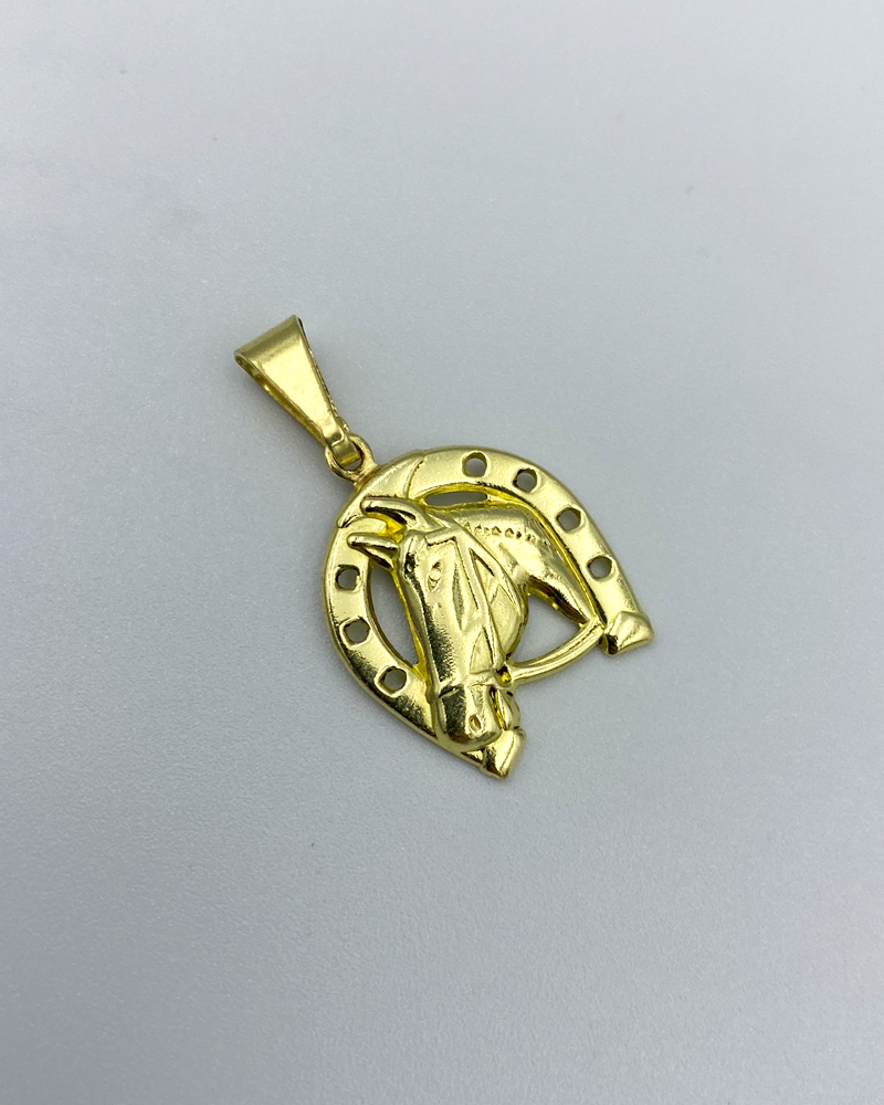 PINGENTE FERRADURA PEQUENA - 2x1,7cm - MOEDA ANTIGA