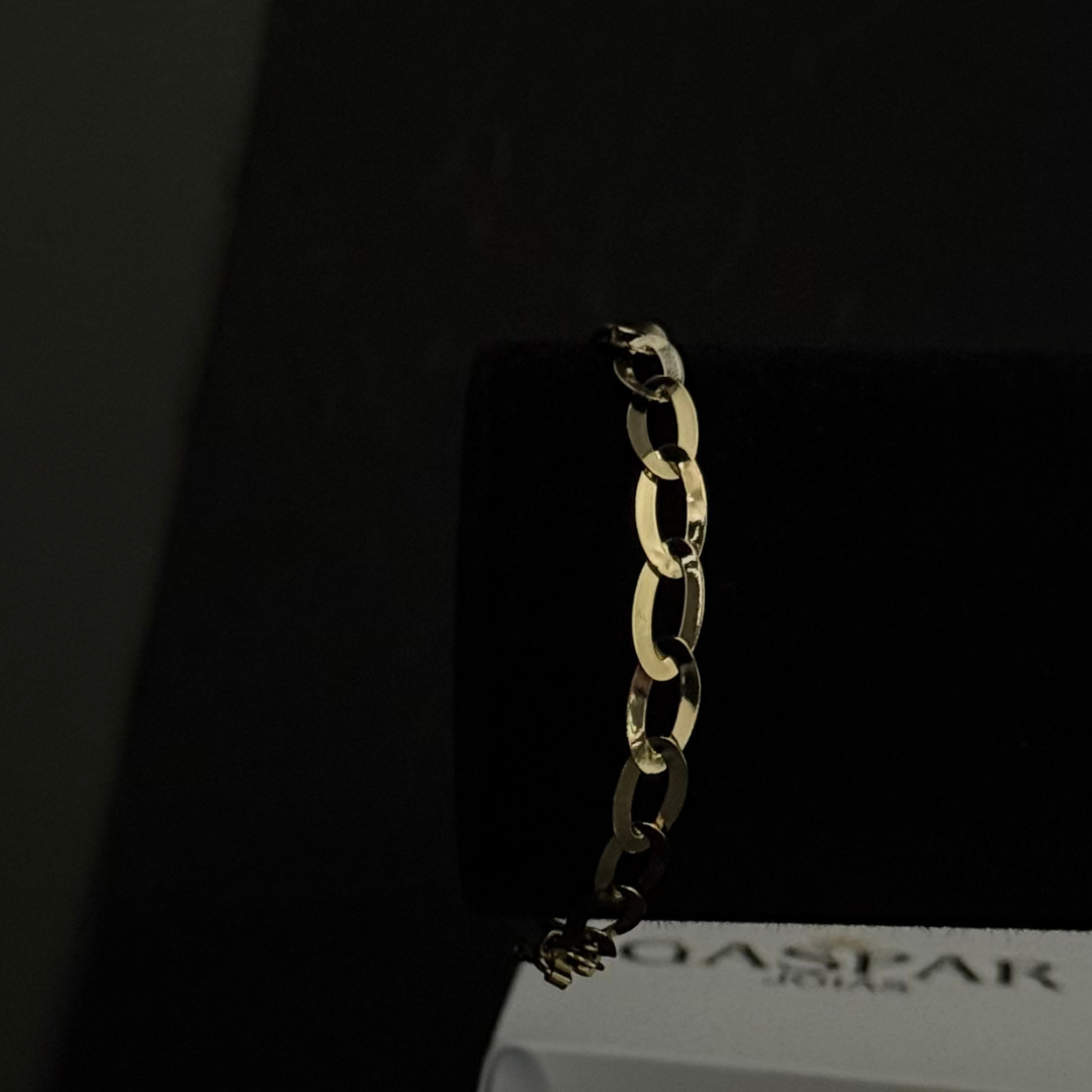 Pulseira Chapeada - Moeda Antiga Italiana + Verniz + Banho de 10 Millessimos Ouro