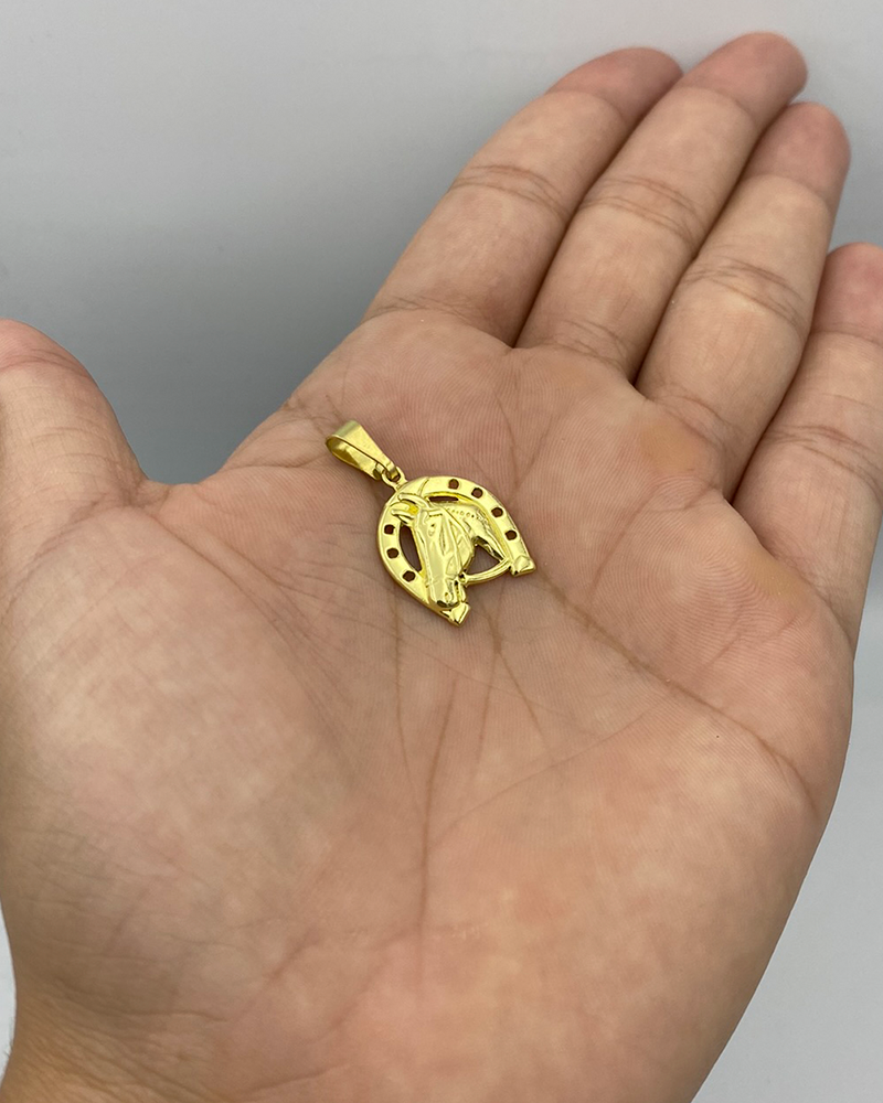 PINGENTE FERRADURA PEQUENA - 2x1,7cm - MOEDA ANTIGA