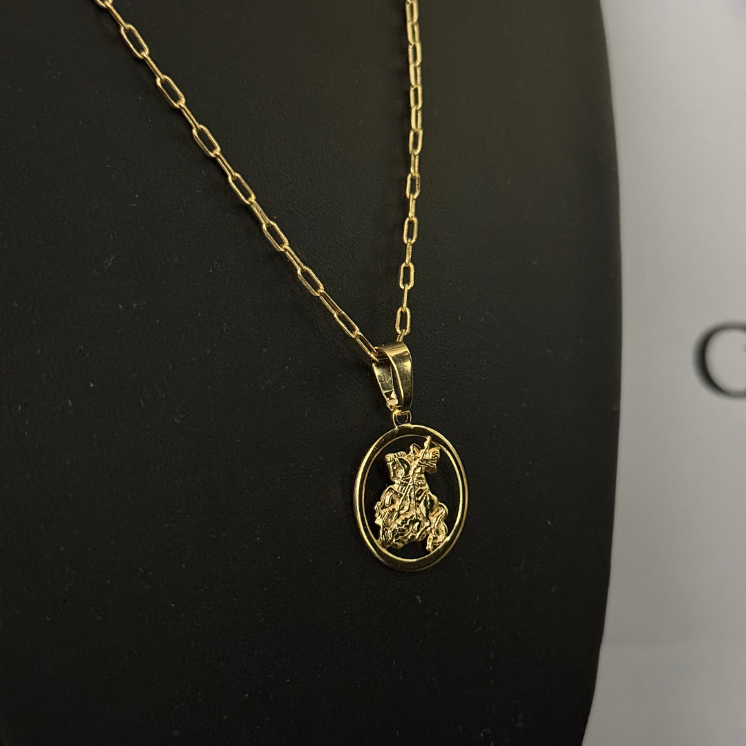 Corrente Cartier Boleada 2mm + Pingente da sua Escolha (Banhado a Ouro 18k)