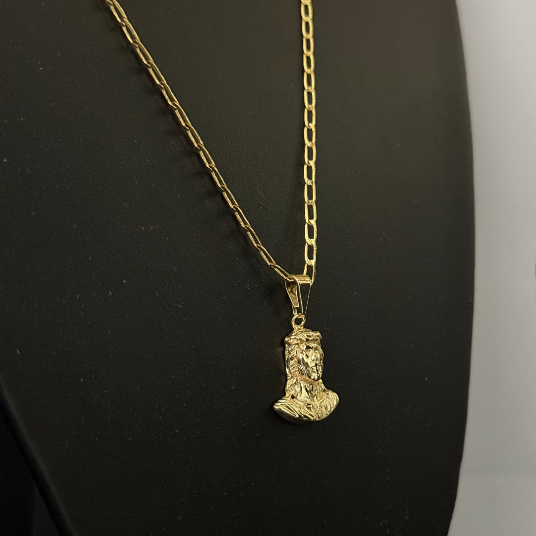 Corrente Long 1mm + Pingente da sua Escolha (Banhado a Ouro 18k)
