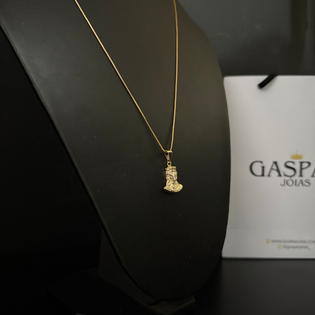 Corrente Veneziana 1mm + Pingente da sua Escolha (Banhado a Ouro 18k)