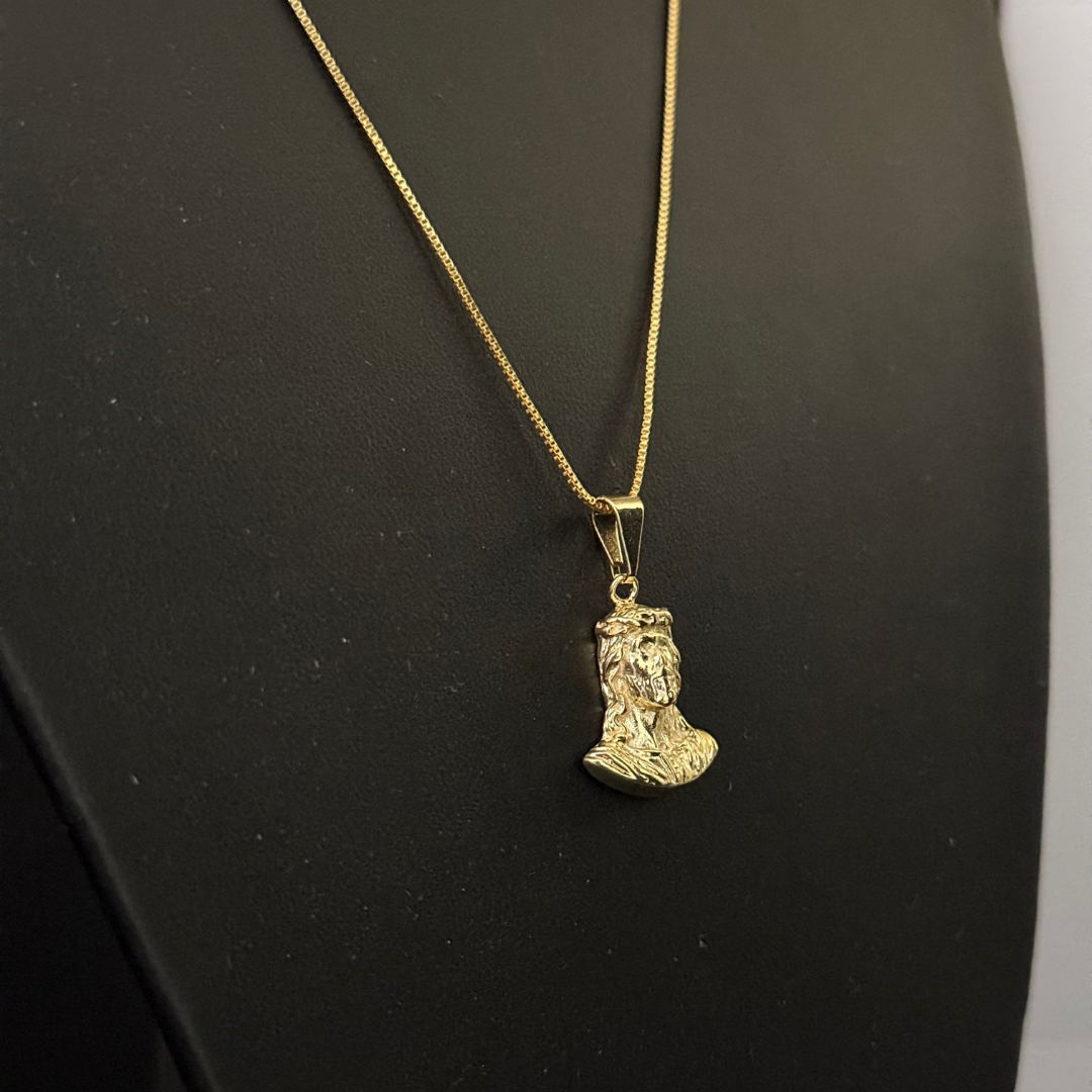 Corrente Veneziana 1mm + Pingente da sua Escolha (Banhado a Ouro 18k)