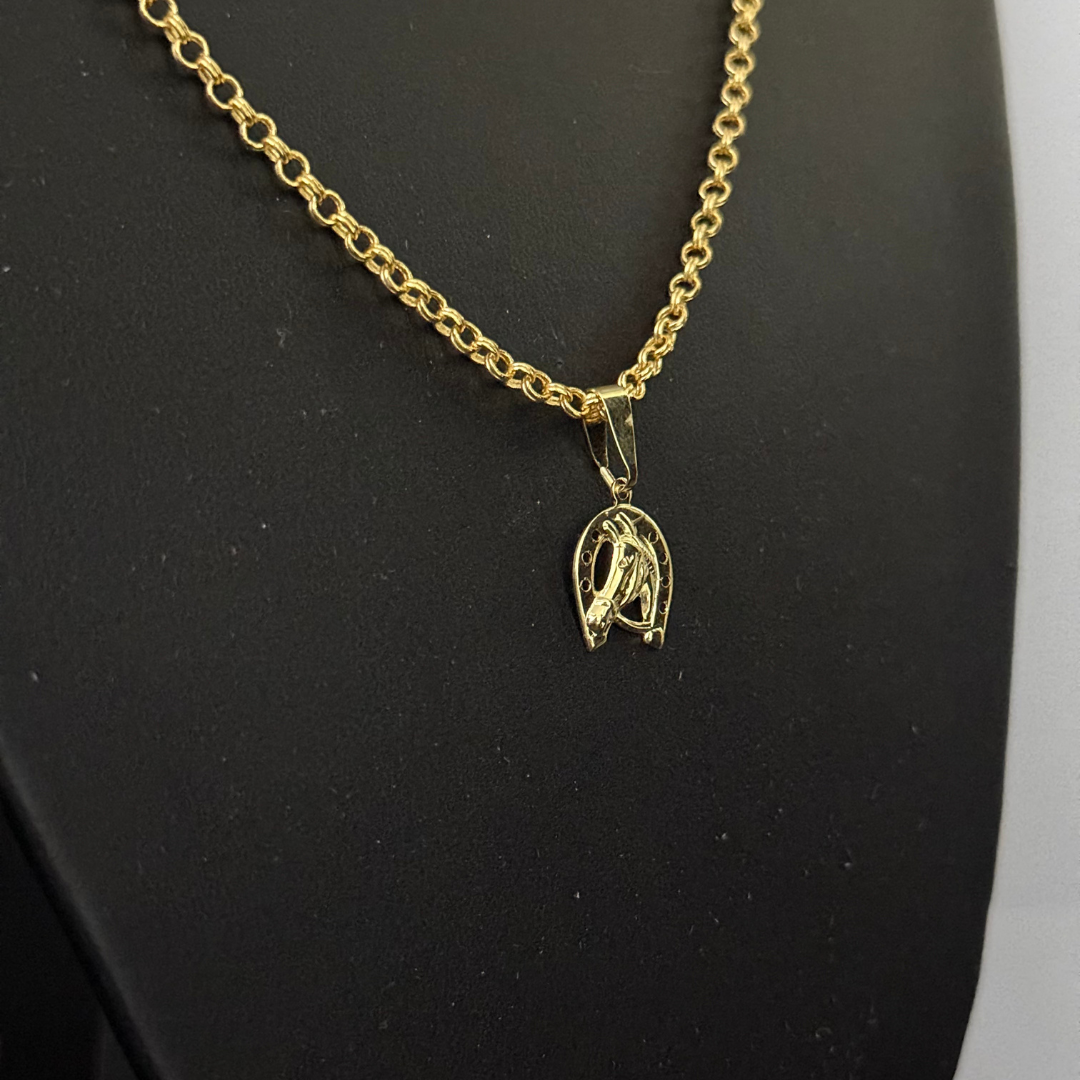 Corrente Elo Português 2mm + Pingente da sua Escolha (Banhado a Ouro 18k)