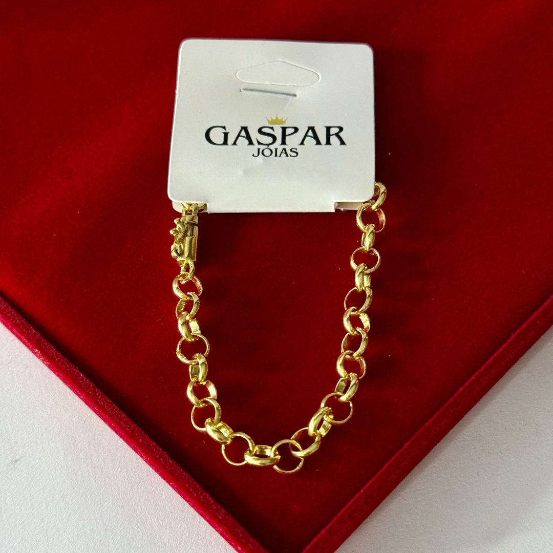 Pulseira Elo Portugues 4mm 100% Moeda Antiga Premmium Identico Ouro 18k