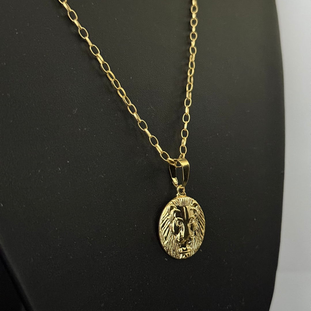 Corrente Tijolinho Redonda 2mm + Pingente da sua Escolha (Banhado a Ouro 18k)