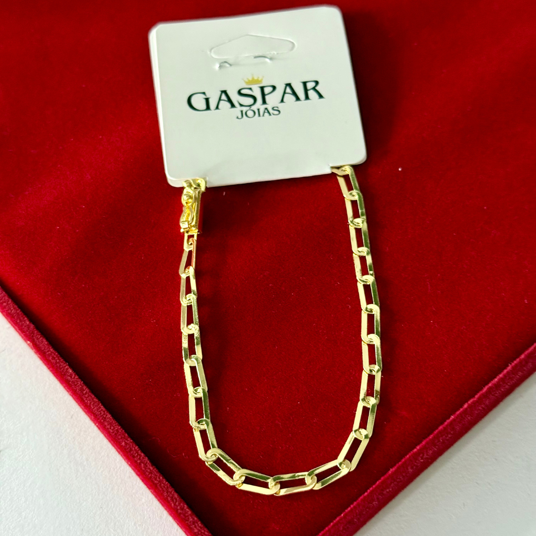 Pulseira Elo Laminada Elo Long 2mm 100% Moeda Antiga Premmium Identico Ouro 18k
