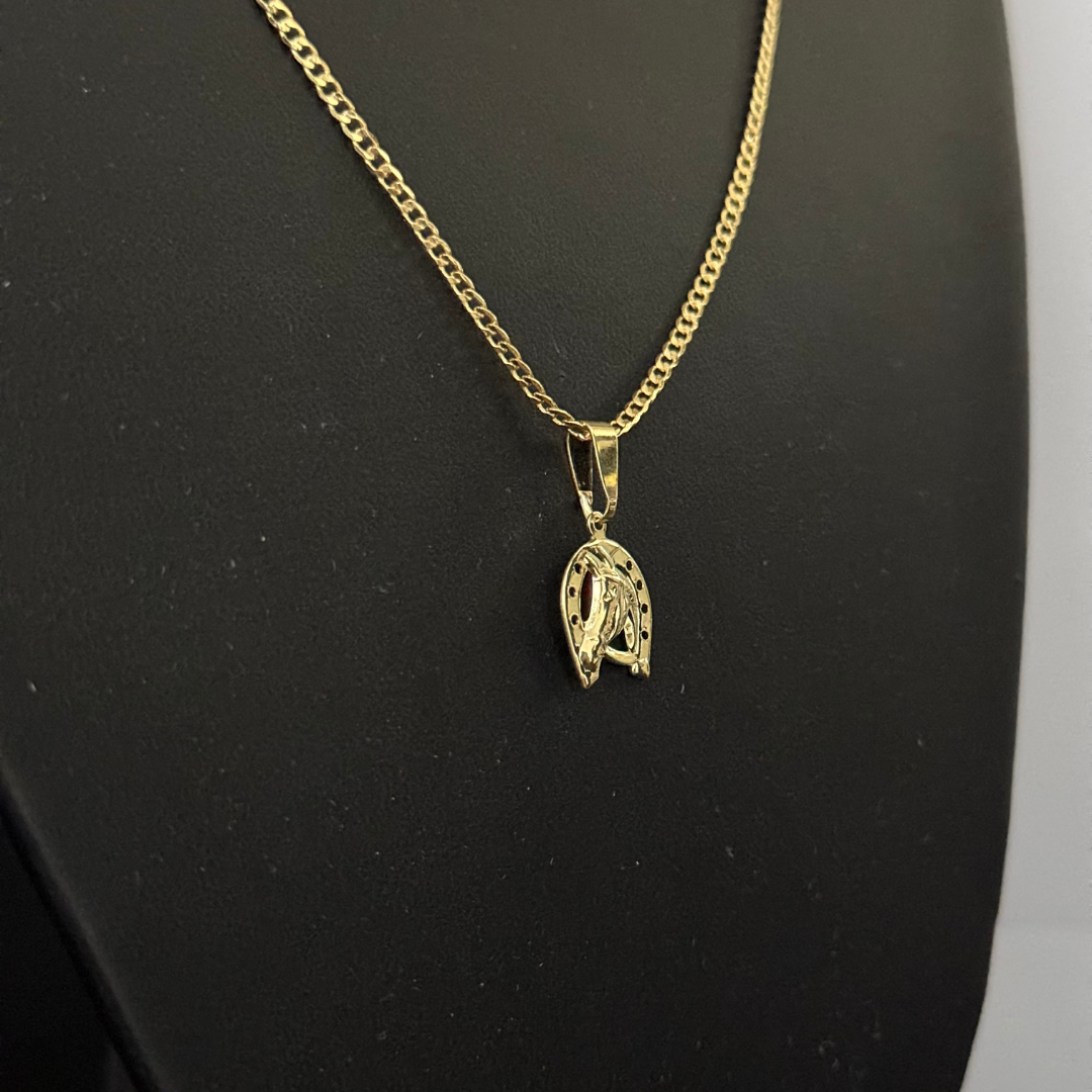 Corrente Grummet 2mm + Pingente da sua Escolha (Banhado a Ouro 18k)