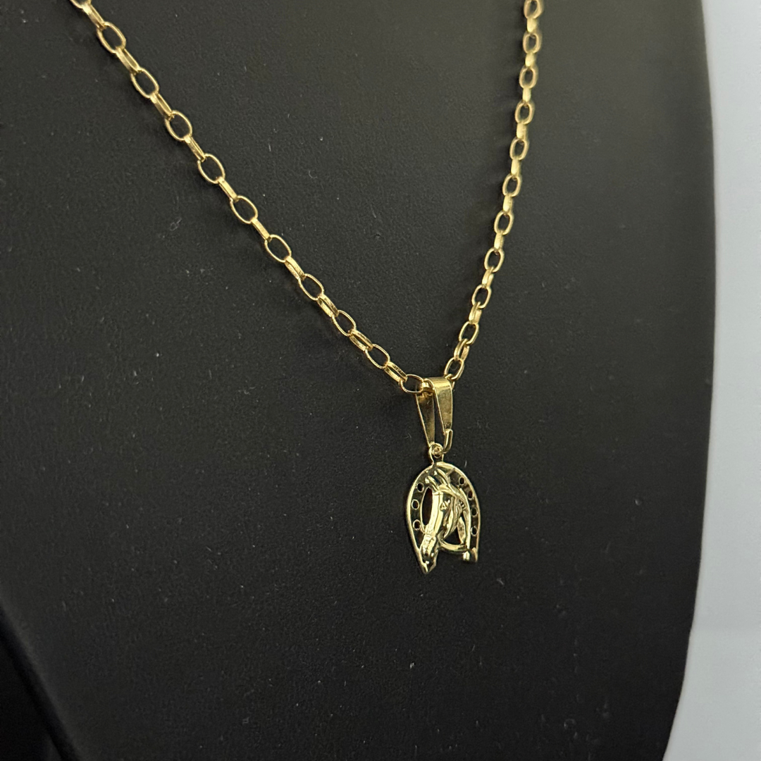 Corrente Cartier Redonda 2mm + Pingente da sua Escolha (Banhado a Ouro 18k)