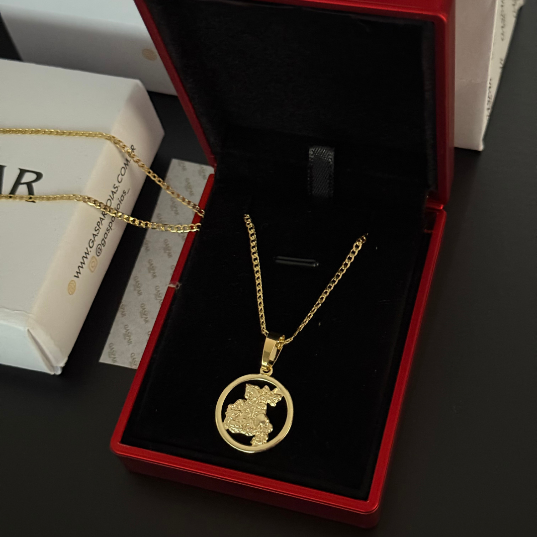 Corrente Grummet 2mm + Pingente da sua Escolha (Banhado a Ouro 18k)