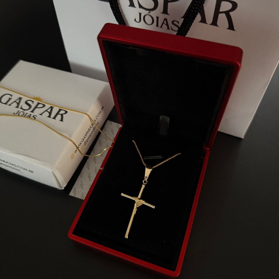 Corrente Veneziana 1mm + Pingente da sua Escolha (Banhado a Ouro 18k)