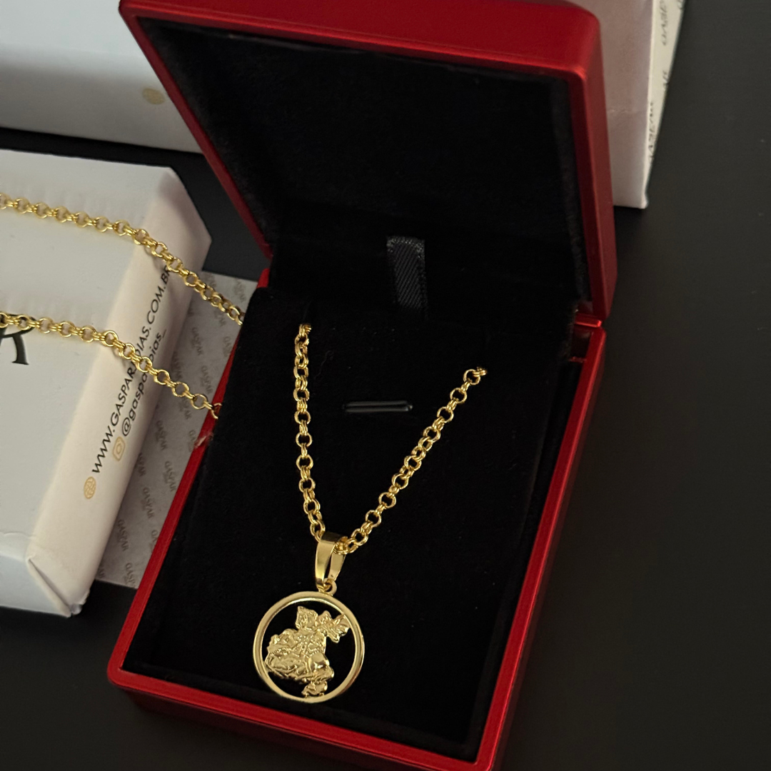 Corrente Elo Português 2mm + Pingente da sua Escolha (Banhado a Ouro 18k)