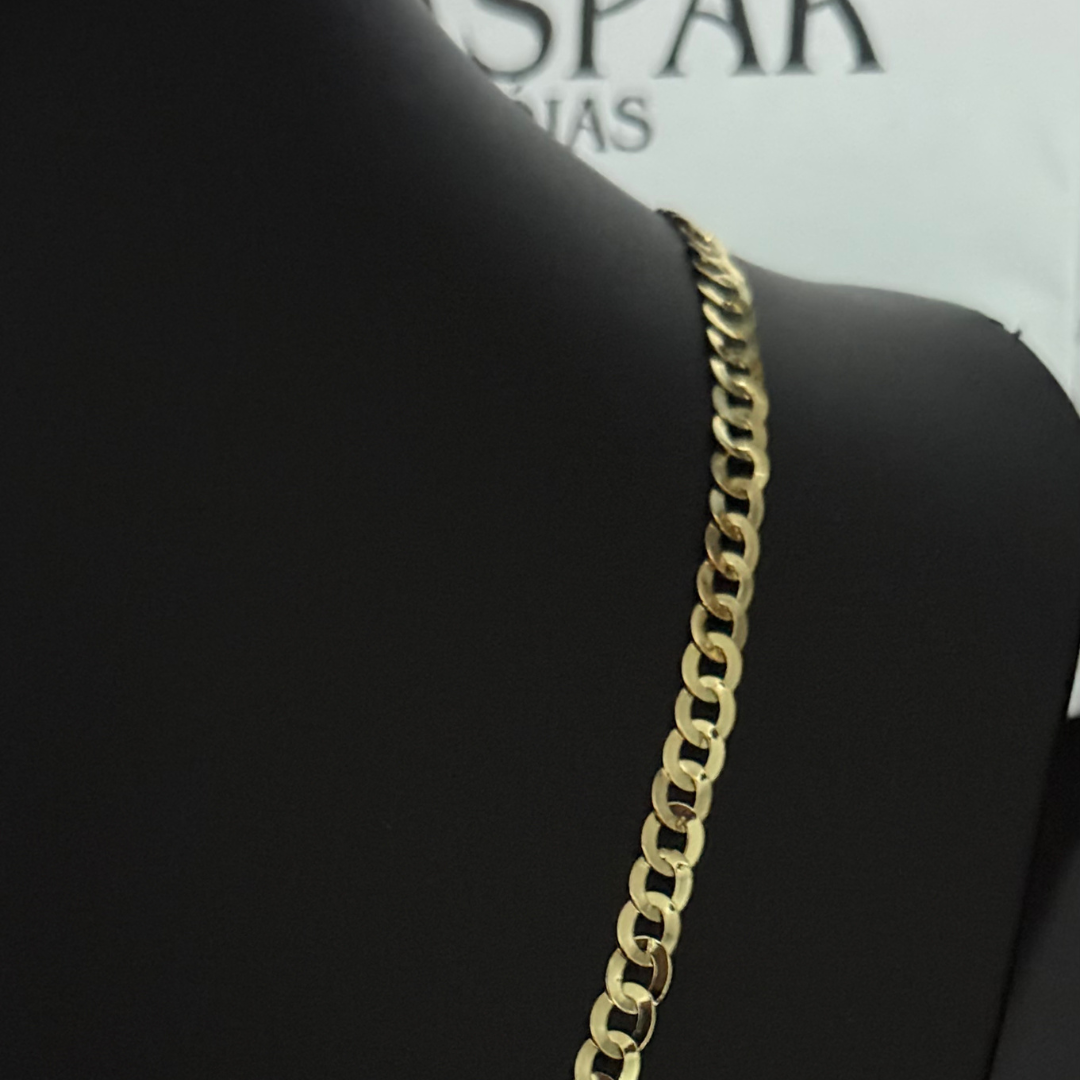 Corrente Escama Redondo 5mm - Moeda Antiga Italiana + Verniz + Banho de 10 Millessimos Ouro