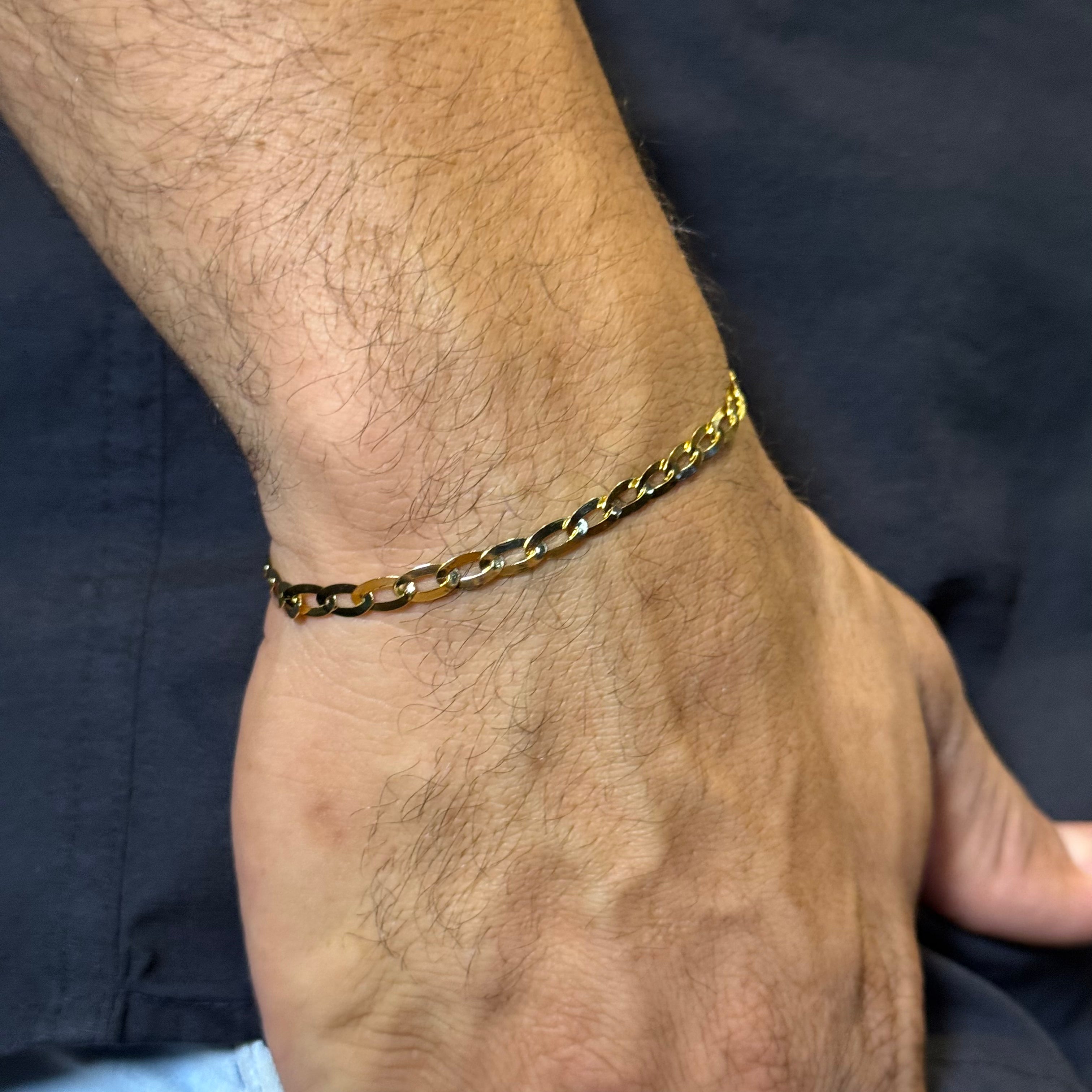 Pulseira Elo Laminada Elo Chapeado 2mm 100% Moeda Antiga Premmium Identico Ouro 18k