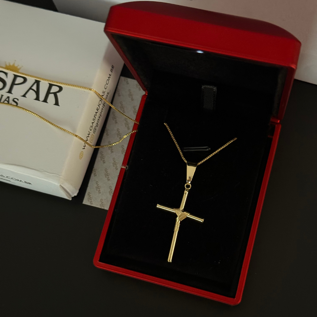 Corrente Veneziana 1mm + Pingente da sua Escolha (Banhado a Ouro 18k)