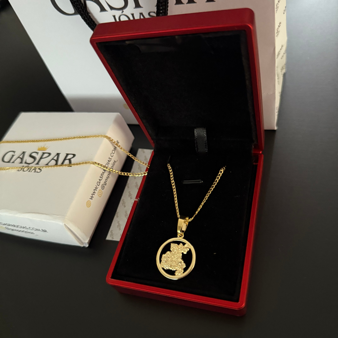 Corrente Grummet 2mm + Pingente da sua Escolha (Banhado a Ouro 18k)