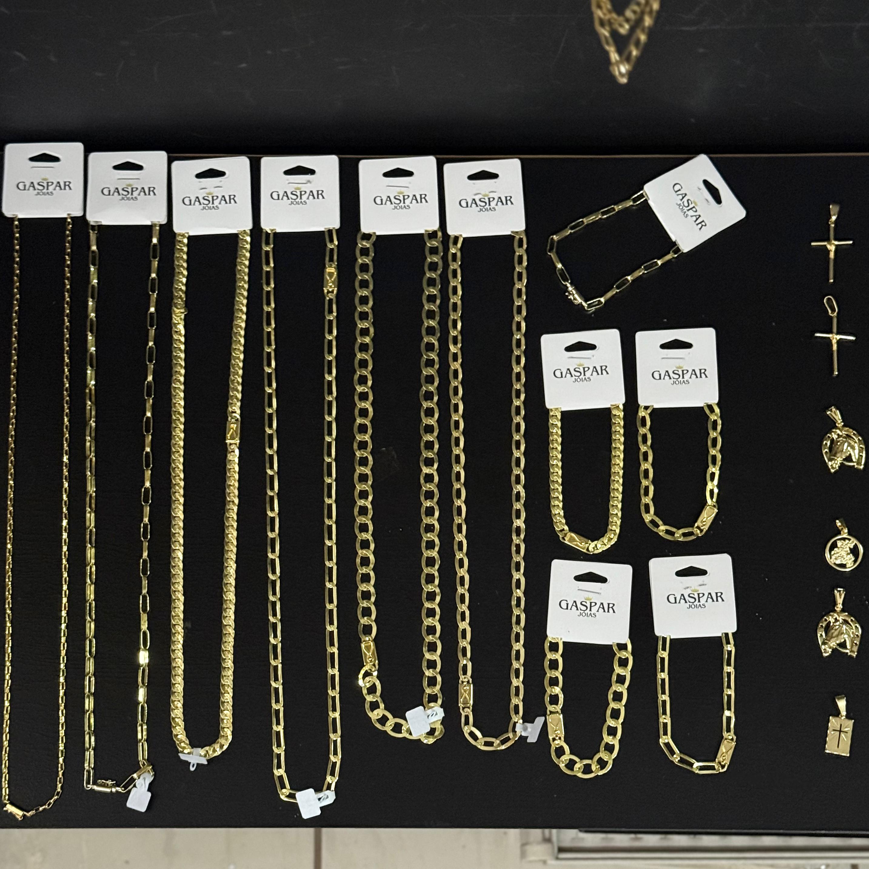 Kit Empreendedor Premium – 11 Peças (6 Correntes + 5 Pulseiras) + Caixas personalizadas