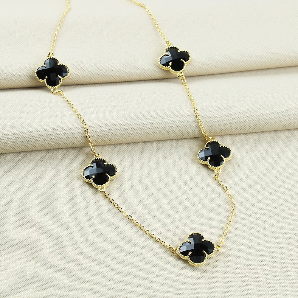 Kit Completo, Corrente e Pulseira Trevo + Banho de 10 Millessimos Ouro