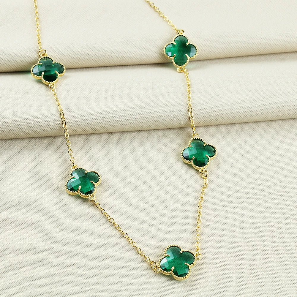 Kit Completo, Corrente e Pulseira Trevo + Banho de 10 Millessimos Ouro