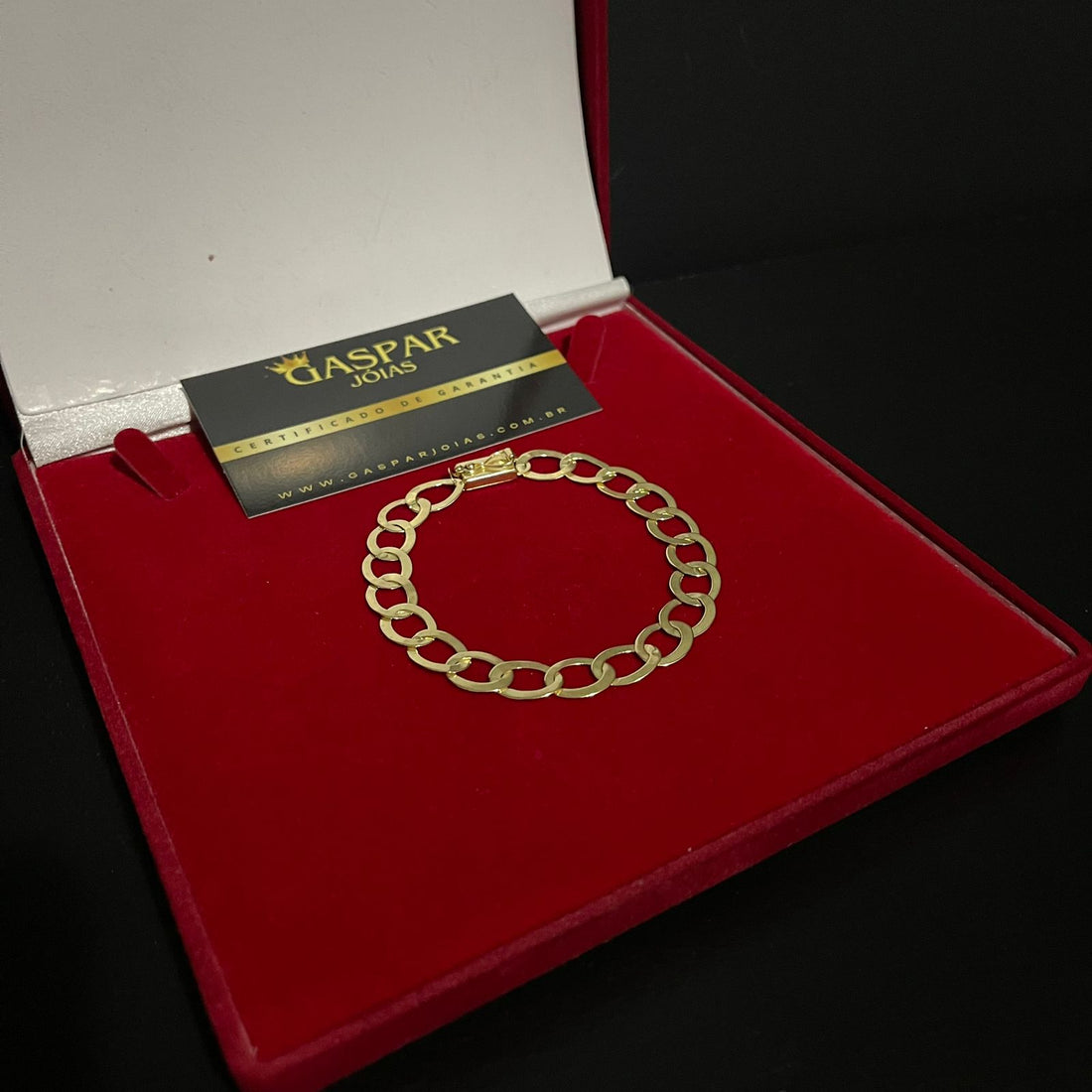 Pulseira Elo Laminado Redonda 10mm 100% Moeda Antiga Premmium Identico Ouro 18k
