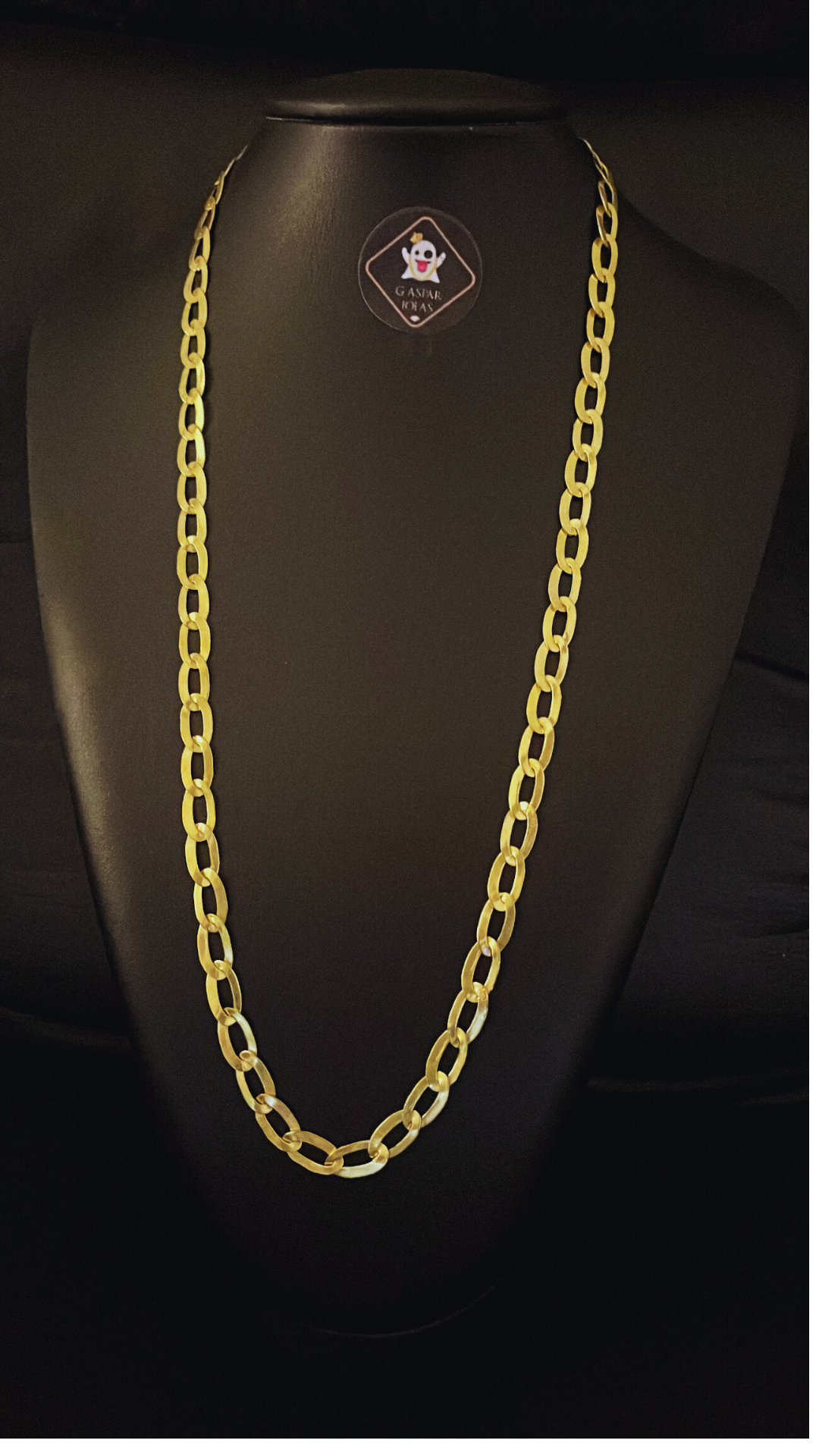 KIT CORRENTE LAMINADA CHAPEADA 6MM + PULSEIRA LAMINADA CHAPEADA 6MM (MOEDA ANTIGA)