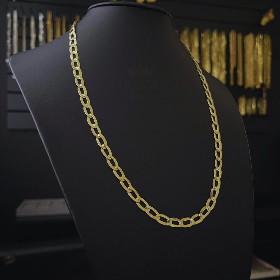 KIT - CORRENTE E PULSEIRA MASCULINA ELO CHAPEADO 6MM LAMINADA ( MOEDA ANTIGA PREMMIUM ) - PROMOÇÃO ANO NOVO