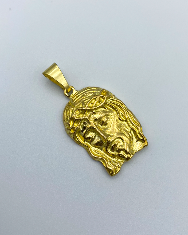 PINGENTE ROSTO DE CRISTO PADRÃO - 3x2cm - MOEDA ANTIGA