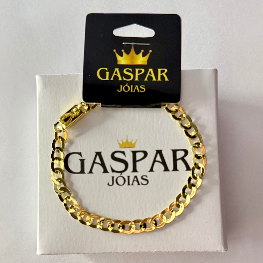 Pulseira Escama Redonda 5mm - Moeda Antiga Italiana + Verniz + Banho de 10 Millessimos Ouro