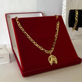 Kit Corrente e Pulseira Chapeada 6mm - BANHADO A OURO 18K - (PINGENTE CAVALO DE BRINDE)