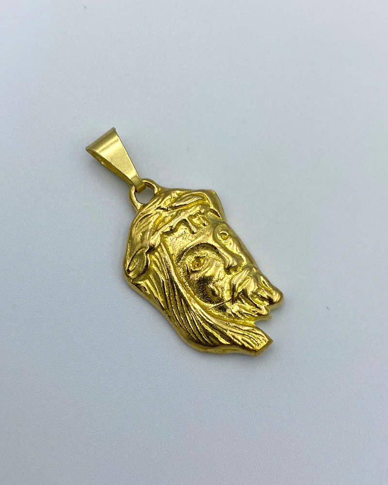 PINGENTE ROSTO DE CRISTO CHORANDO - 3x2cm - MOEDA ANTIGA