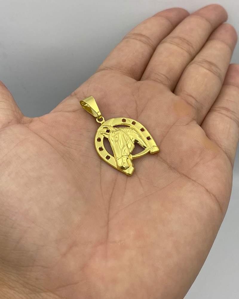 PINGENTE FERRADURA MÉDIA - 3x2,5cm - MOEDA ANTIGA