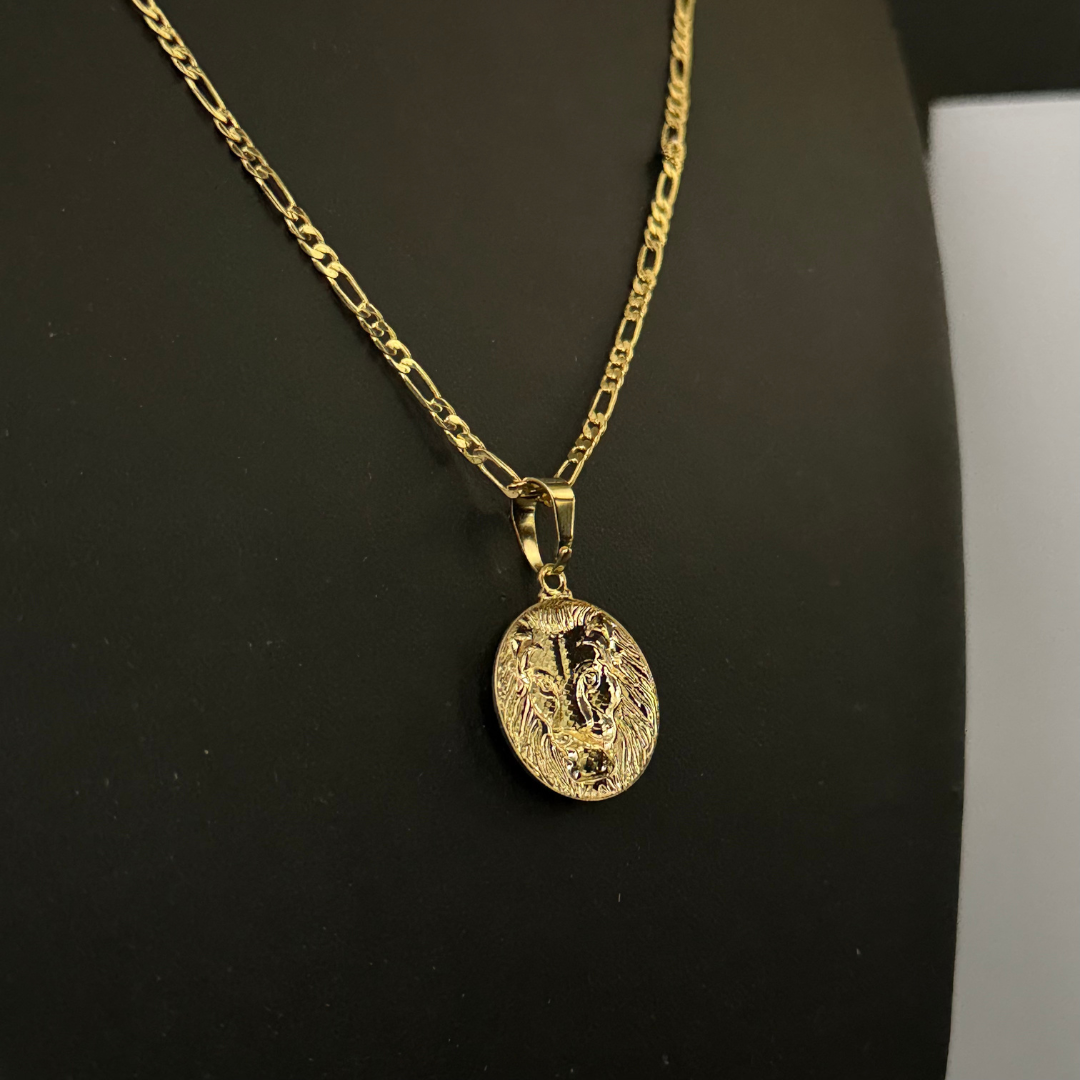 Corrente Elo 3x1 - 2mm + Pingente da sua Escolha (Banhado a Ouro 18k)