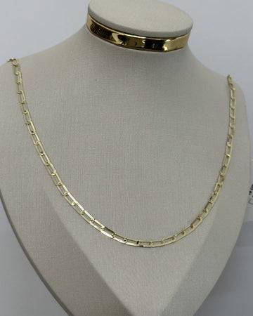 Corrente Elo Long 6mm Lamiada Premmium Identica Ouro 18K