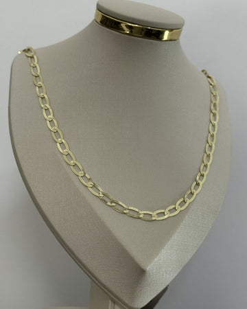 Corrente Elo Chapeado 6mm Lamiada Premmium Identica Ouro 18K