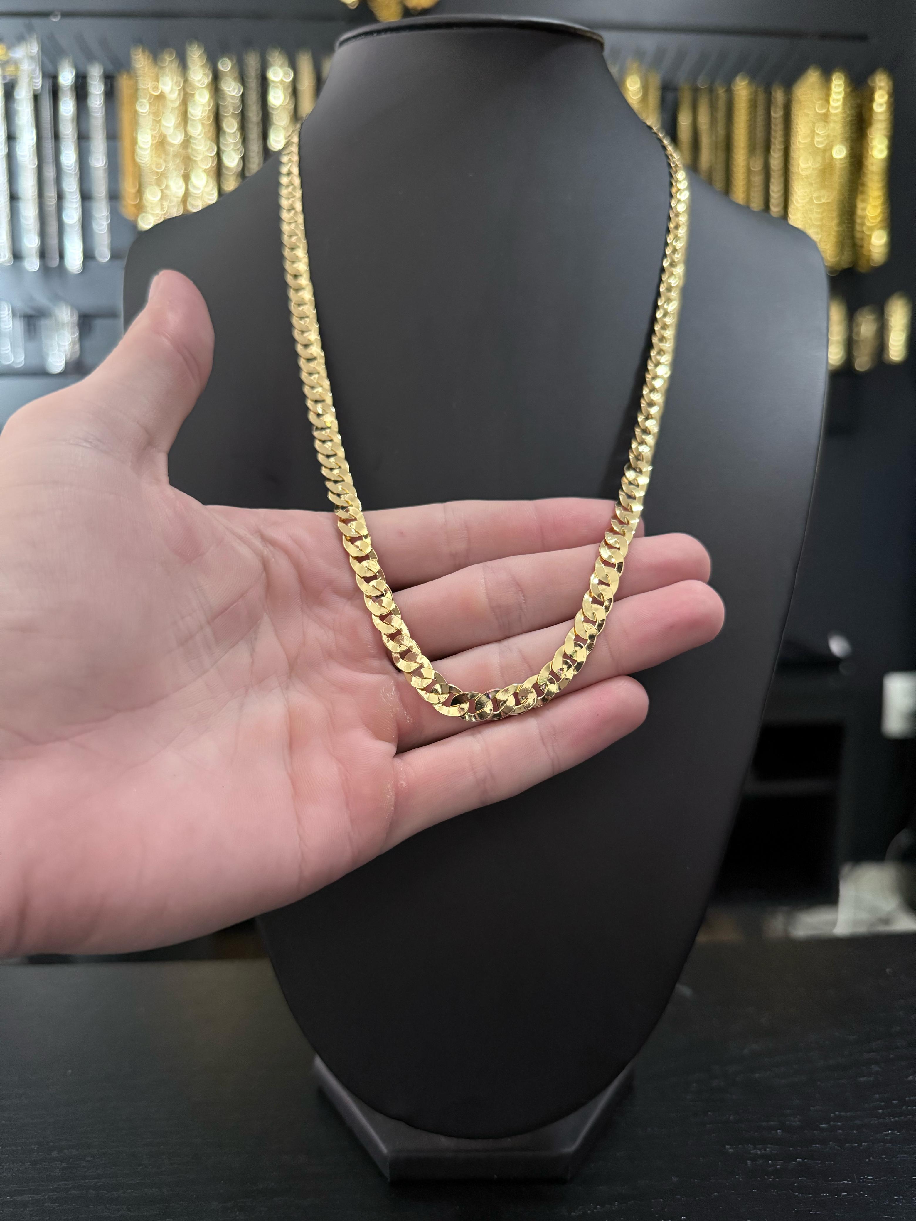 Corrente Escama de Peixe 6mm (BANHADO A OURO 18K)