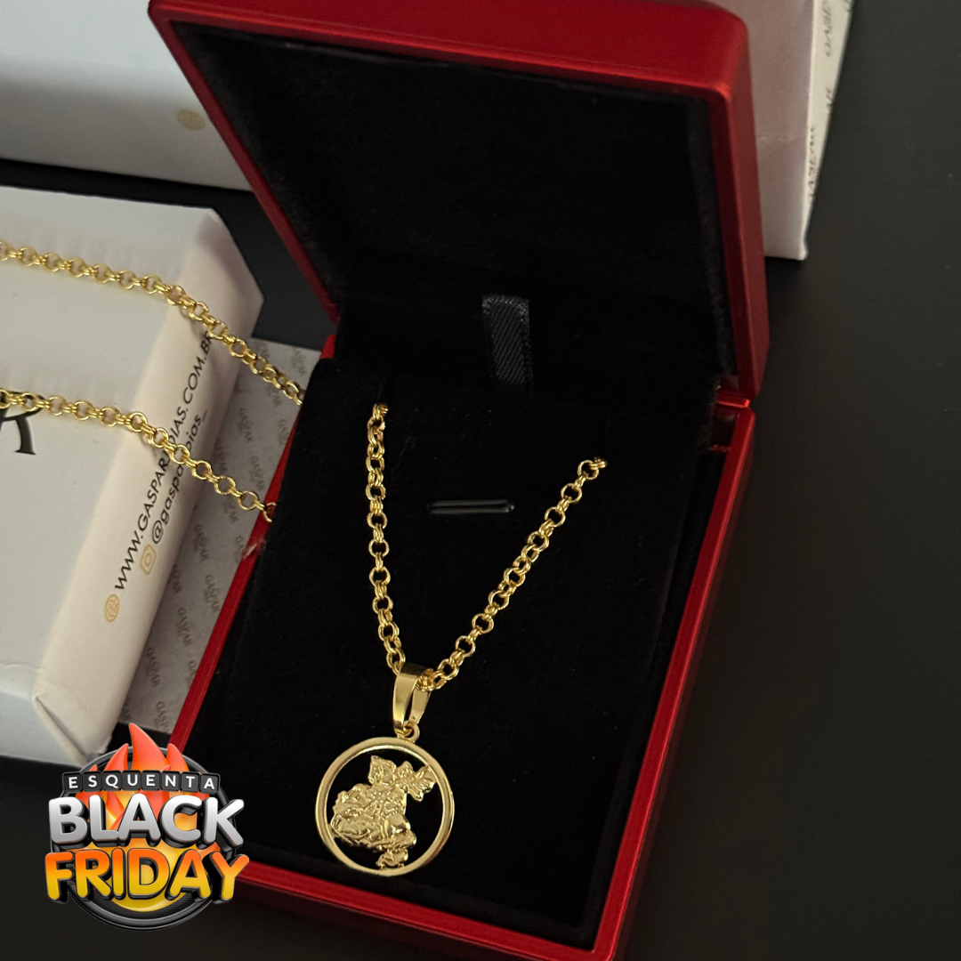 Corrente Elo Português 2mm + Pingente da sua Escolha (Banhado a Ouro 18k)
