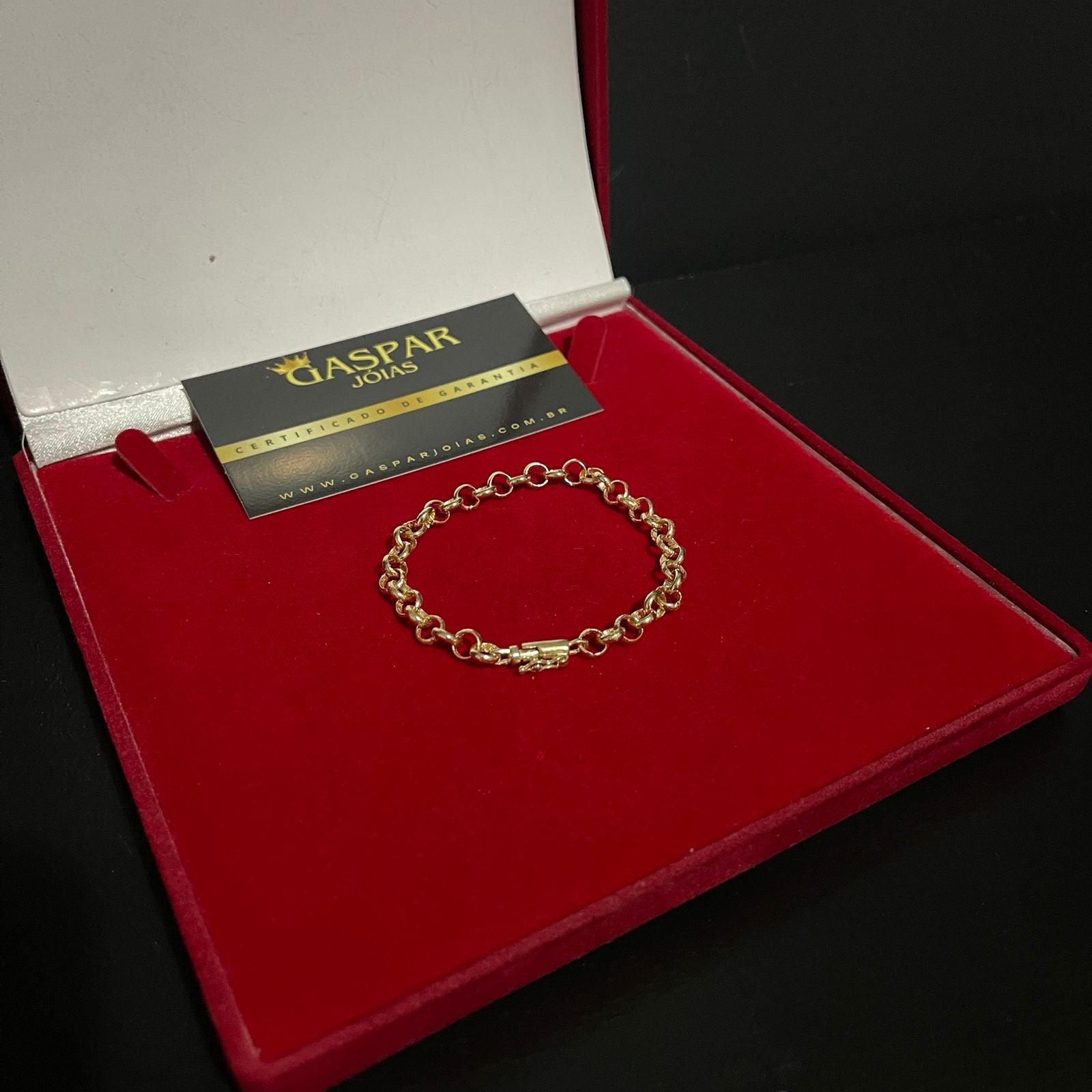 Pulseira Elo Portugues 4mm 100% Moeda Antiga Premmium Identico Ouro 18k
