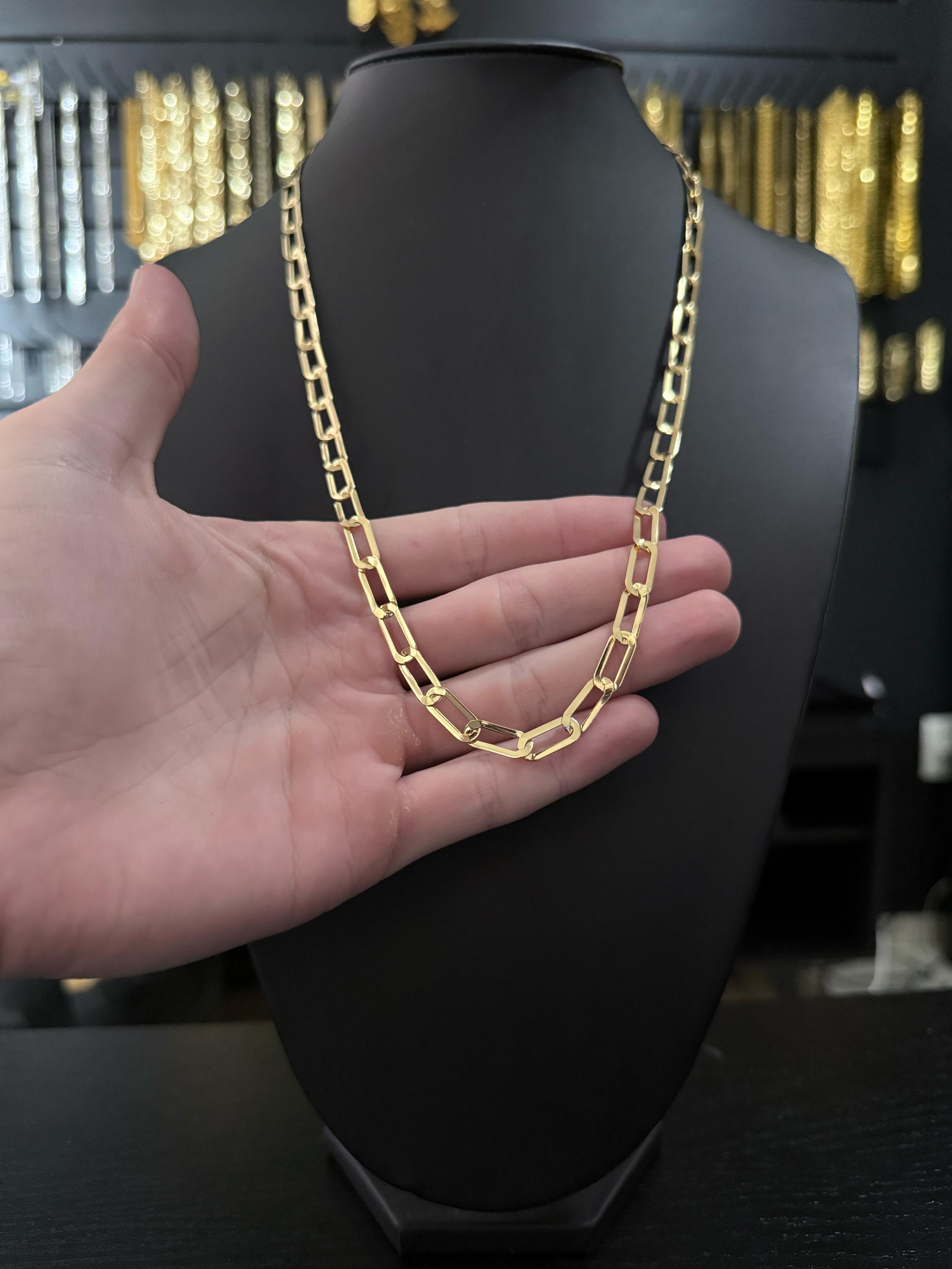 Corrente Long 6mm (BANHADO A OURO 18K)