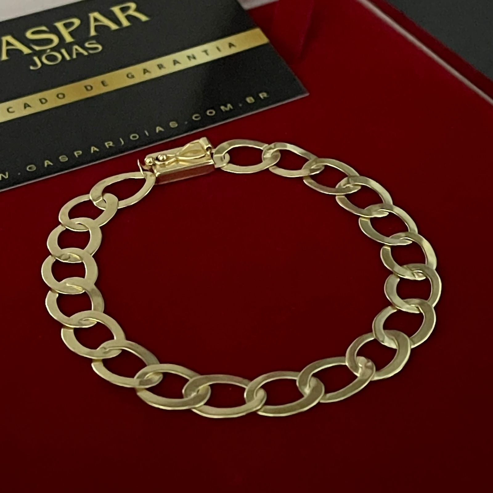 Pulseira Elo Laminado Redonda 10mm 100% Moeda Antiga Premmium Identico Ouro 18k