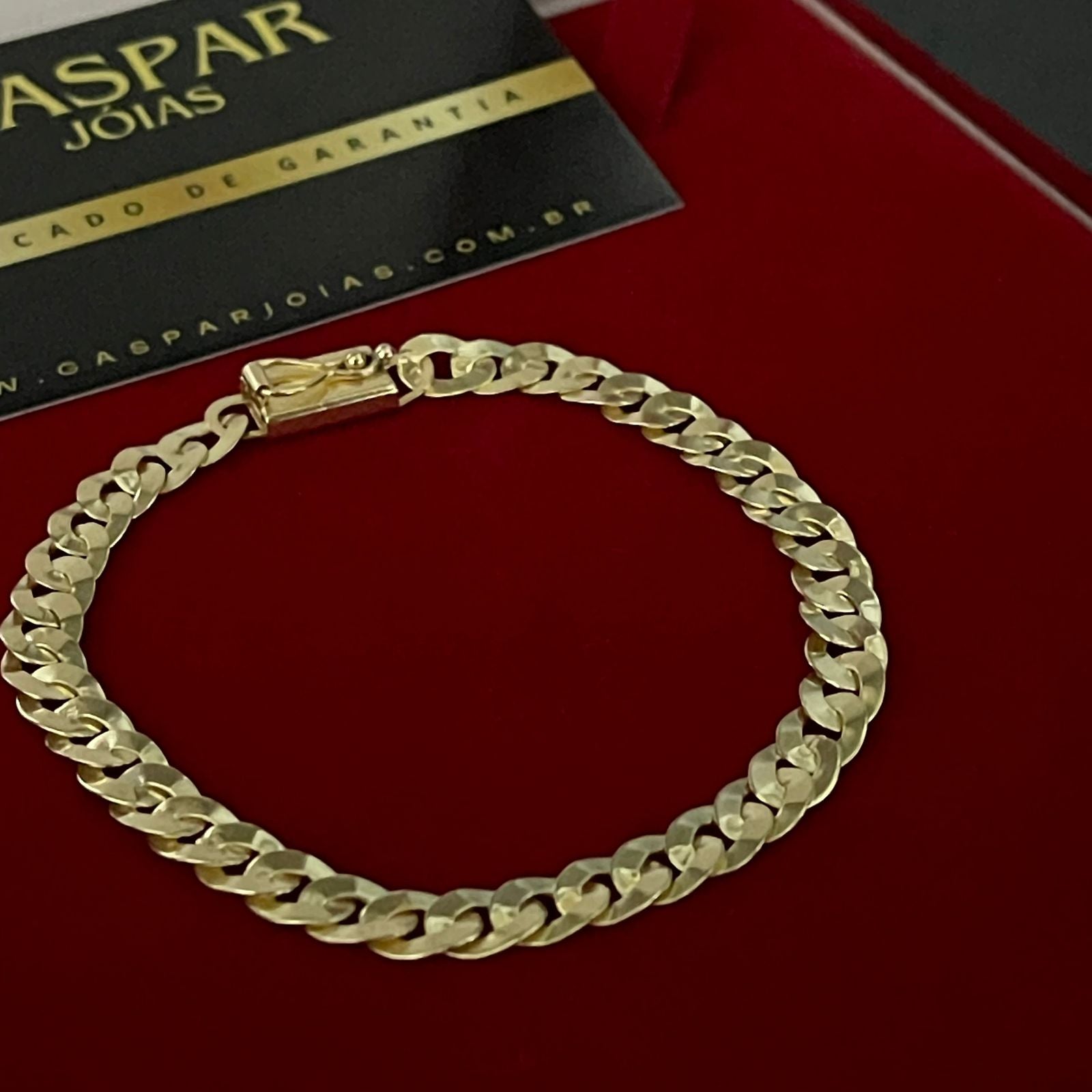 Pulseira Elo Laminada Escama de Peixe 6mm 100% Moeda Antiga Premmium Identico Ouro 18k