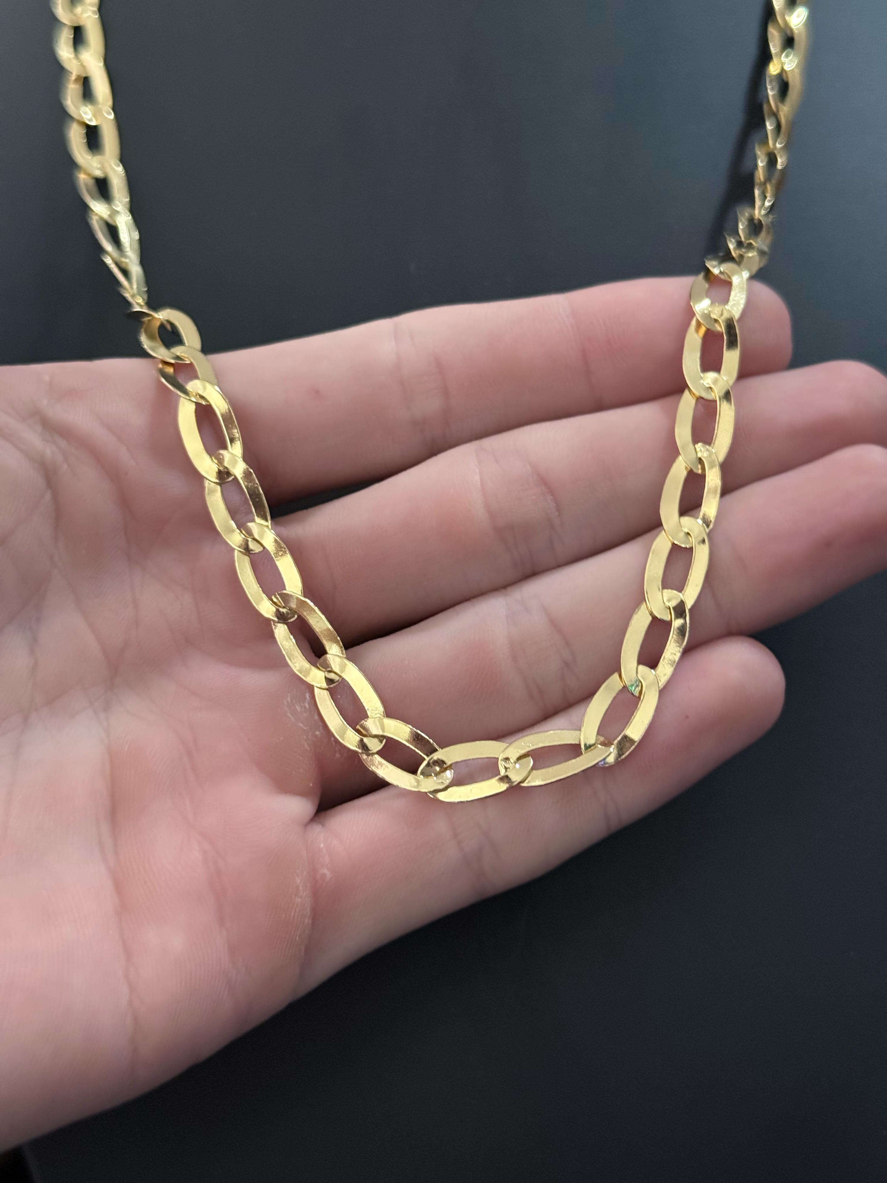 Corrente Chapeada 6mm (BANHADO A OURO 18K)