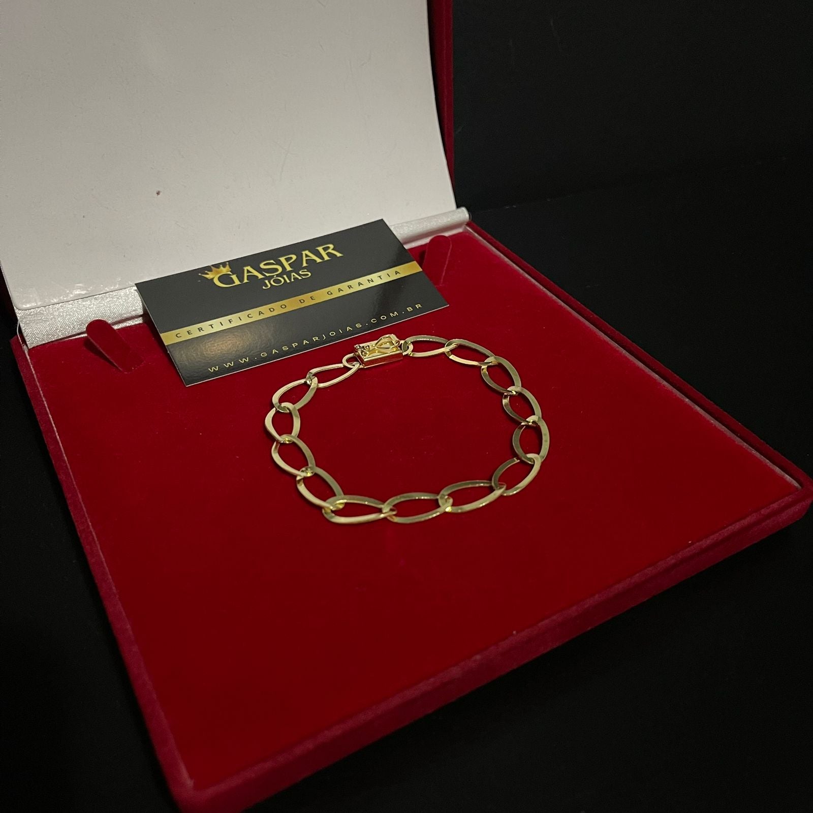 Pulseira Elo Laminada Oval 10mm 100% Moeda Antiga Premmium Identico Ouro 18k