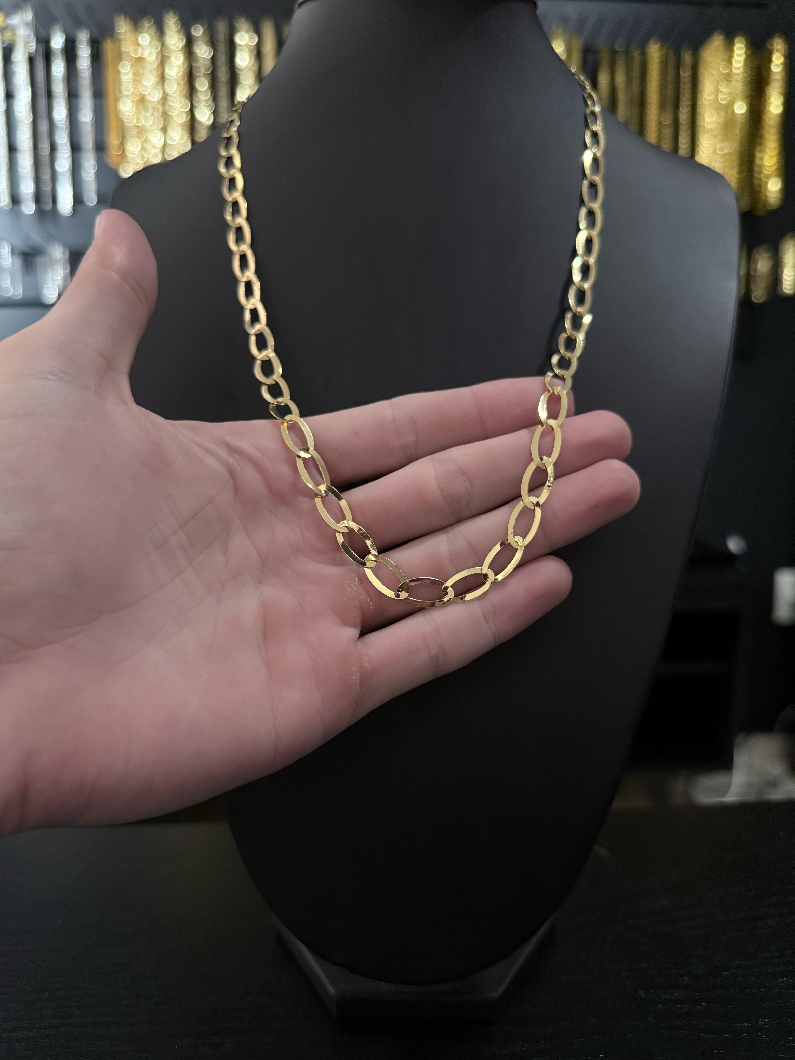 Corrente Oval 6mm (BANHADO A OURO 18K)